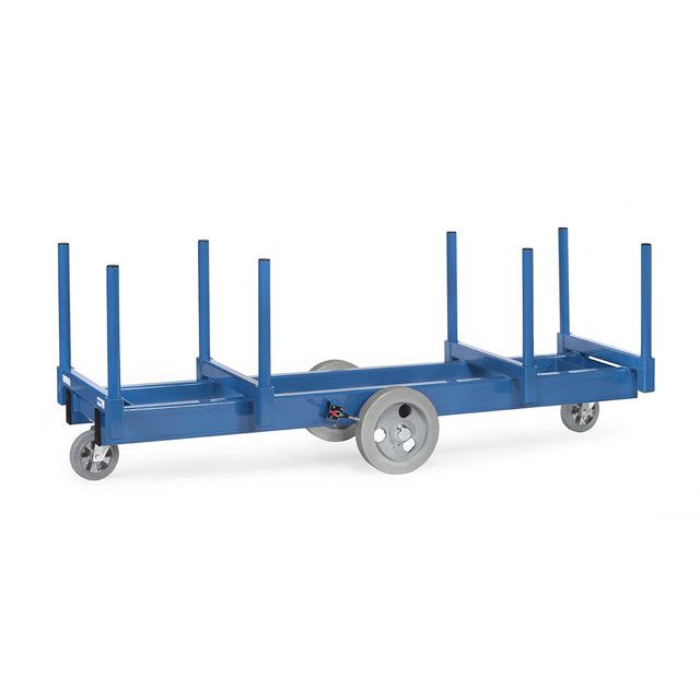 Langmateriaalwagen volrubber wielen
