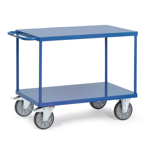 Robuuste tafelwagen, stalen blad