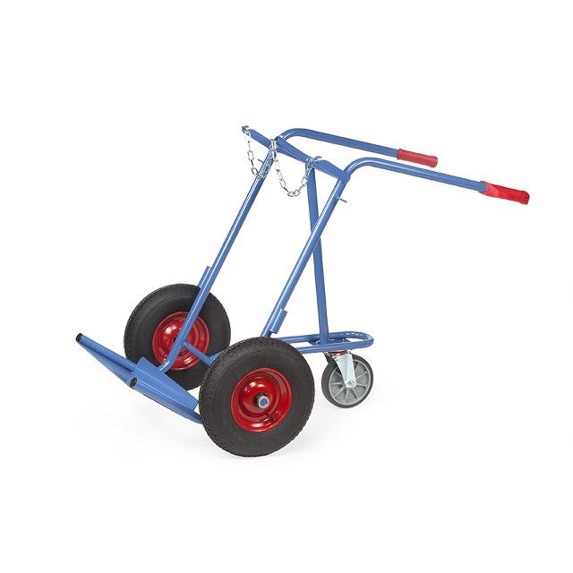 Gasflessenwagen met steunwiel