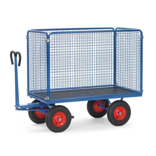 Handtrekwagen met hoge gaaswand