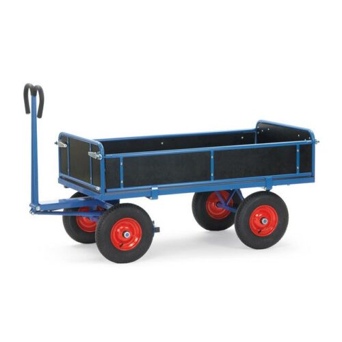 Grote handtrekwagen met 4 wanden