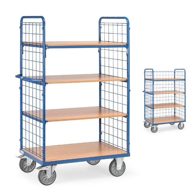 Etagewagen met draadgaas