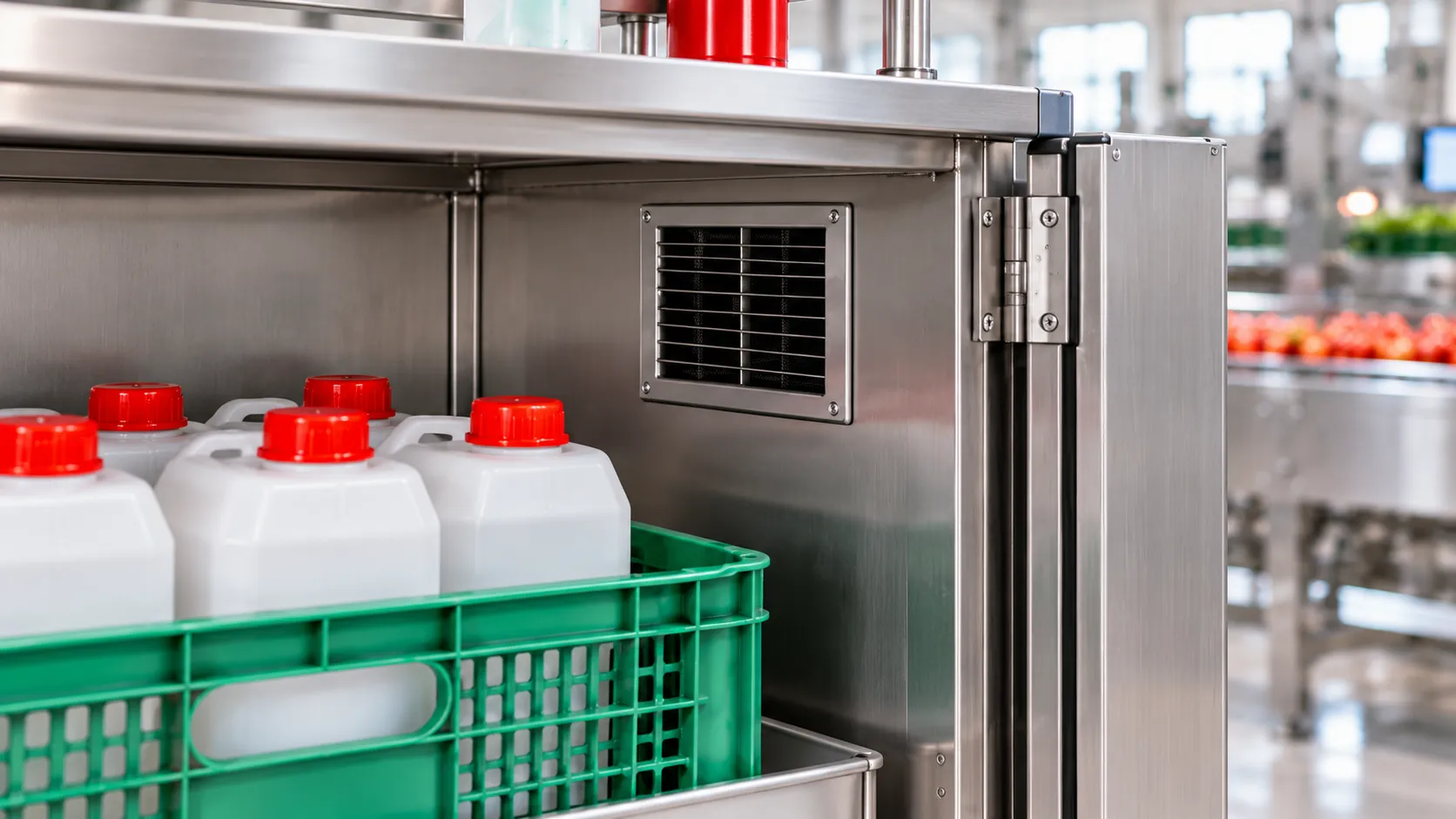 Ventilatierooster in een chemie-transportwagen